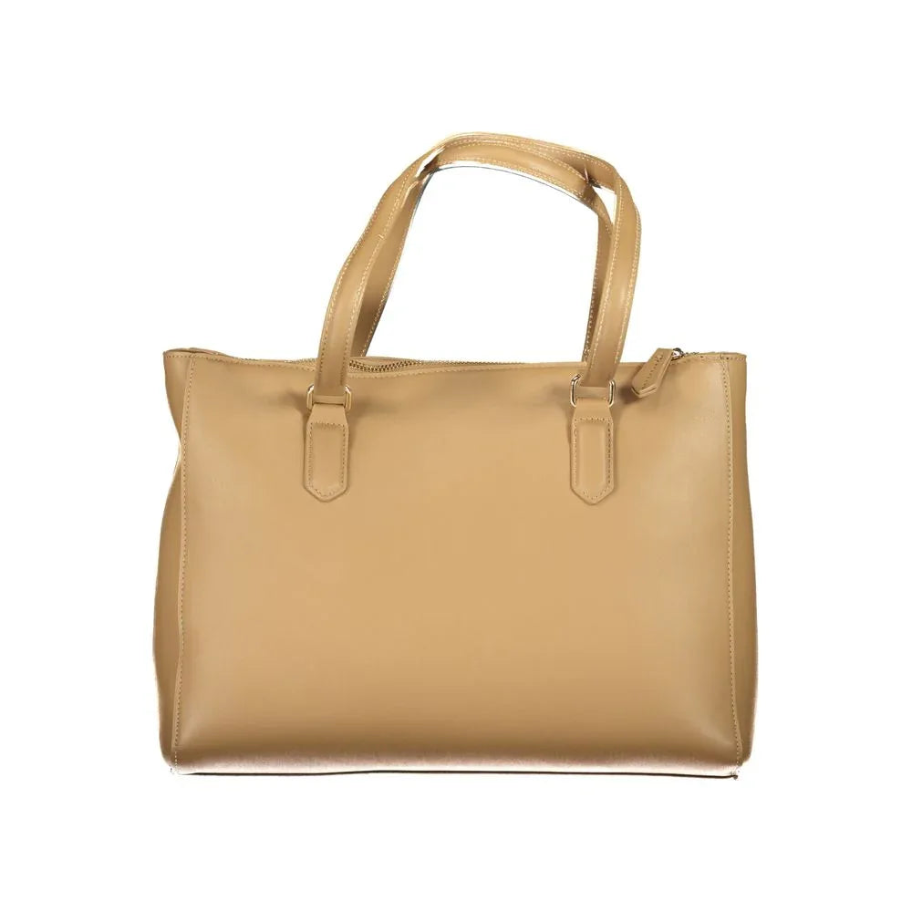 Mario Valentino Beige Polyurethane Women Handbag - Zeiniez