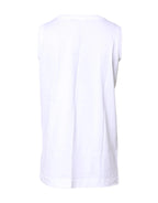 Dolce & Gabbana White Cotton Sleeveless Crew Neck T-shirt - Zeiniez