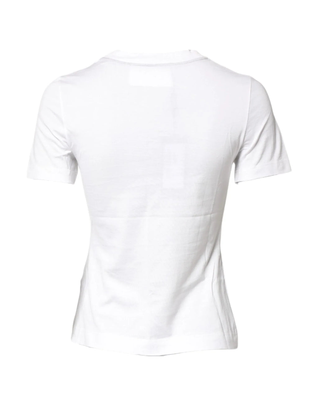 Dolce & Gabbana White Cotton Graphic Print Crew Neck T-shirt - Zeiniez