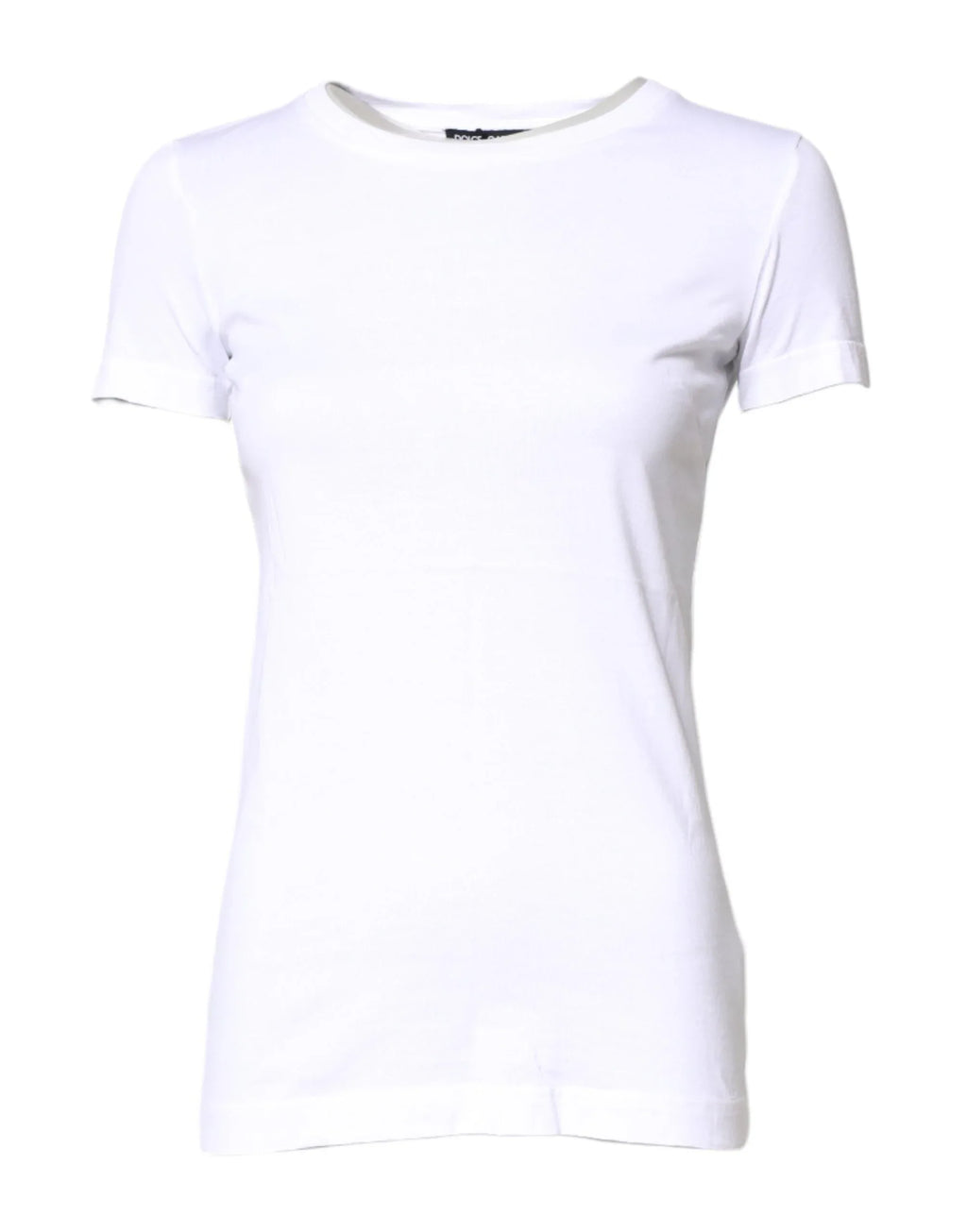 Dolce & Gabbana White Cotton Crew Neck Short Sleeves T-shirt - Zeiniez