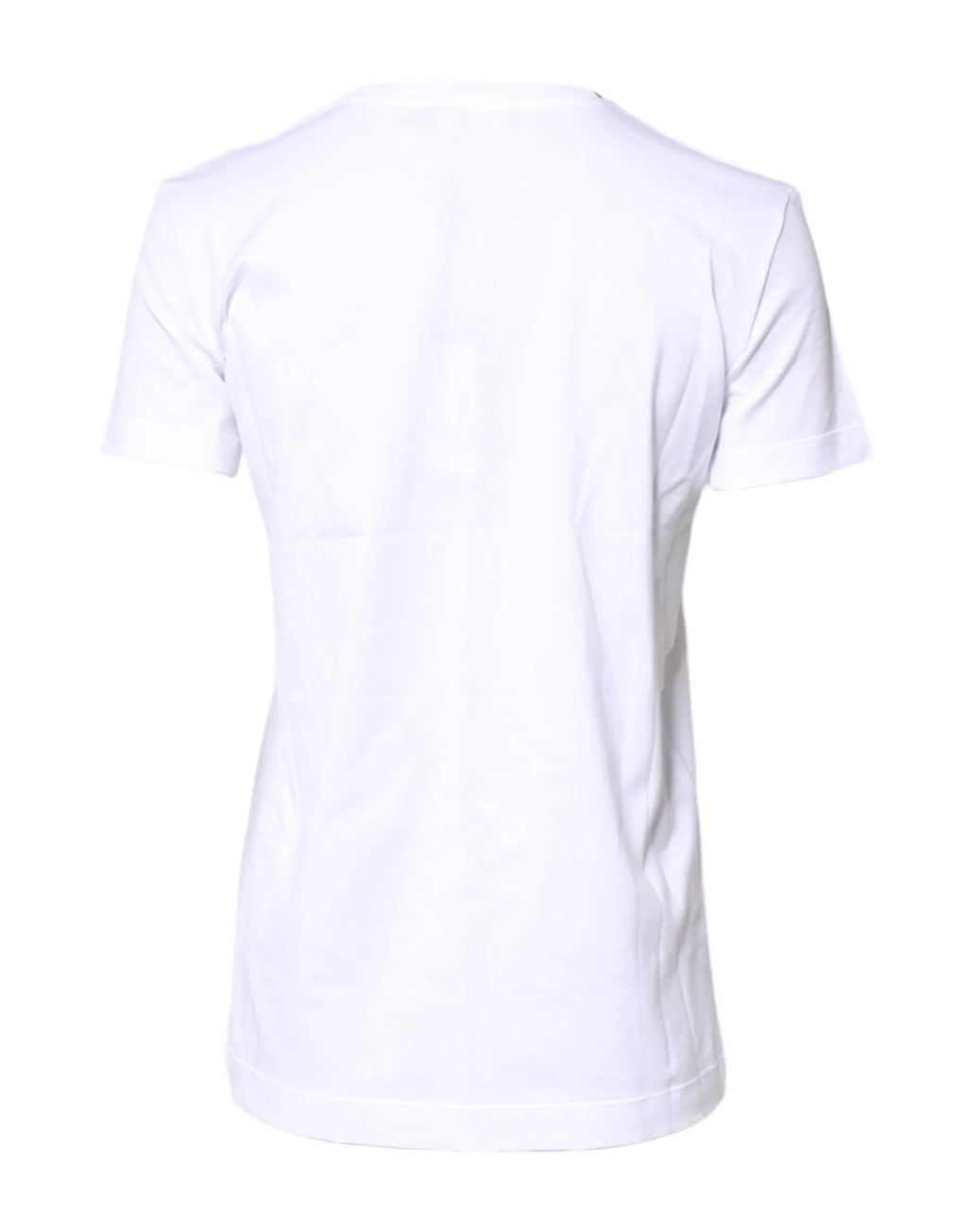 Dolce & Gabbana White Cotton Crew Neck Short Sleeves T-shirt - Zeiniez