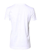 Dolce & Gabbana White Cotton Crew Neck Short Sleeves T-shirt - Zeiniez