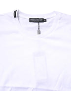 Dolce & Gabbana White Cotton Crew Neck Short Sleeves T-shirt - Zeiniez