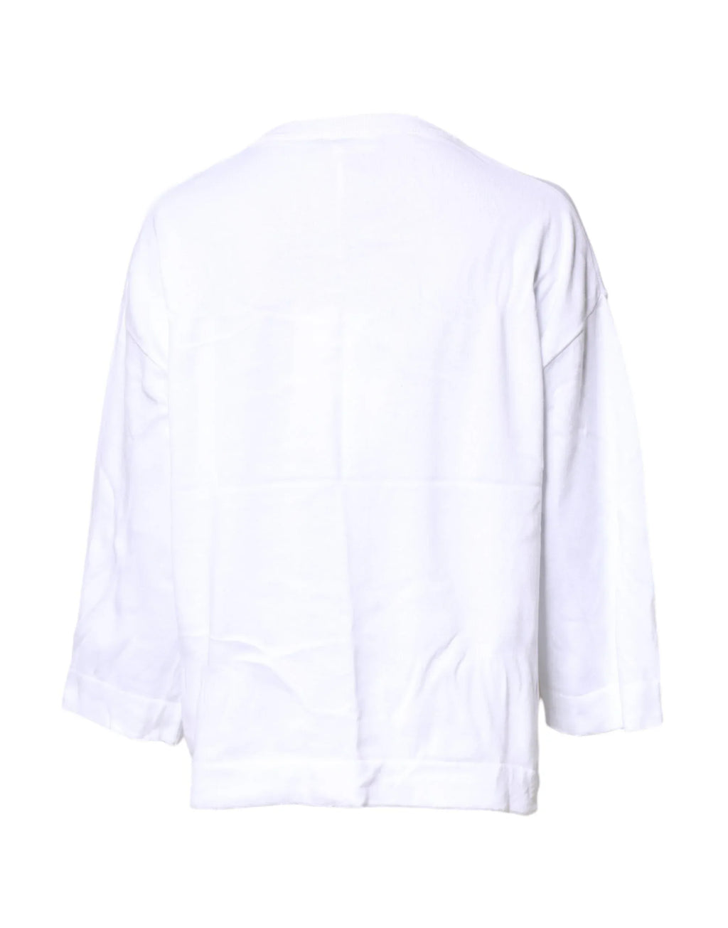 Love Moschino White Graphic Print Cotton Long Sleeves T-shirt - Zeiniez