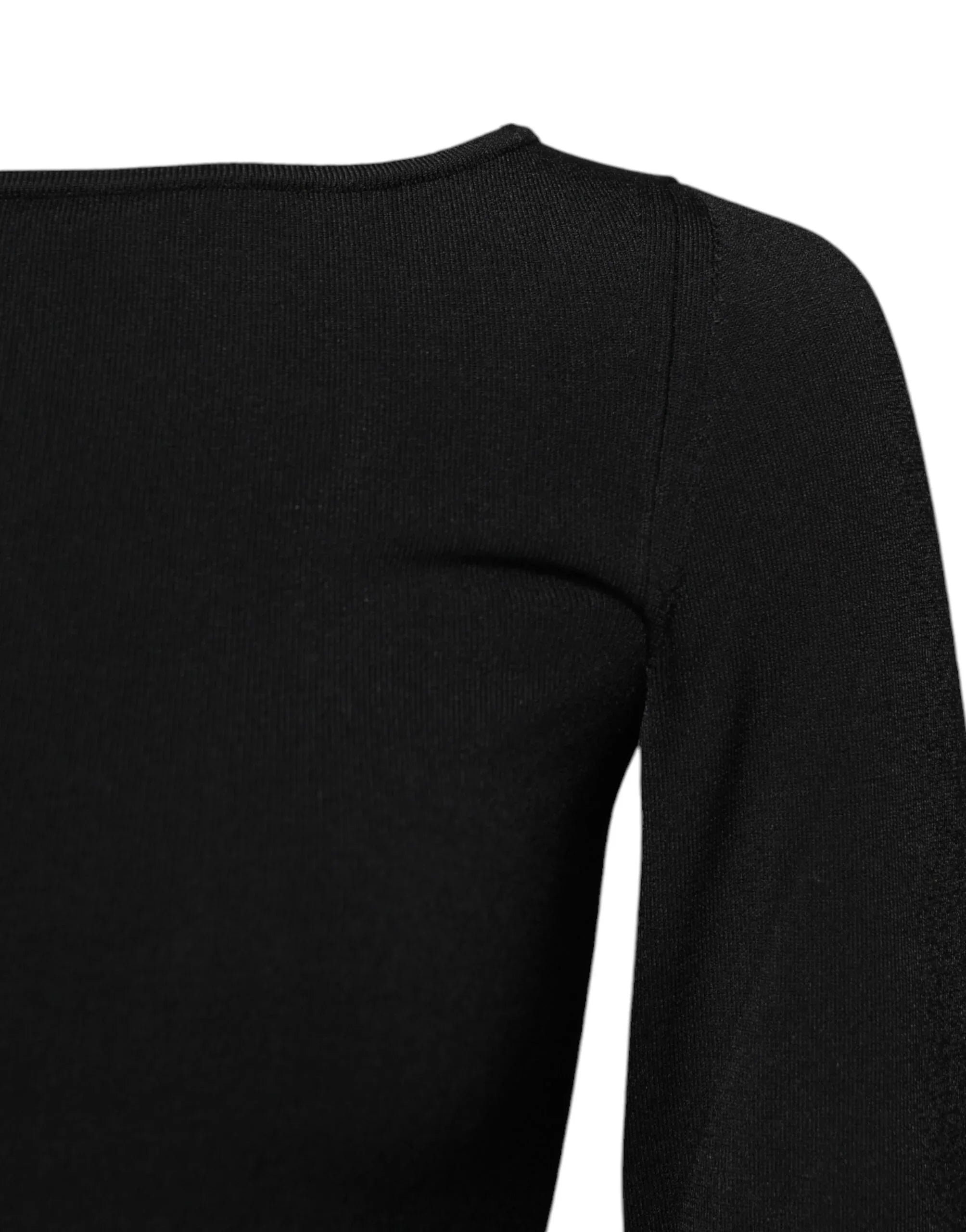 Dolce & Gabbana Black Viscose Long Sleeves Pullover Top - Zeiniez
