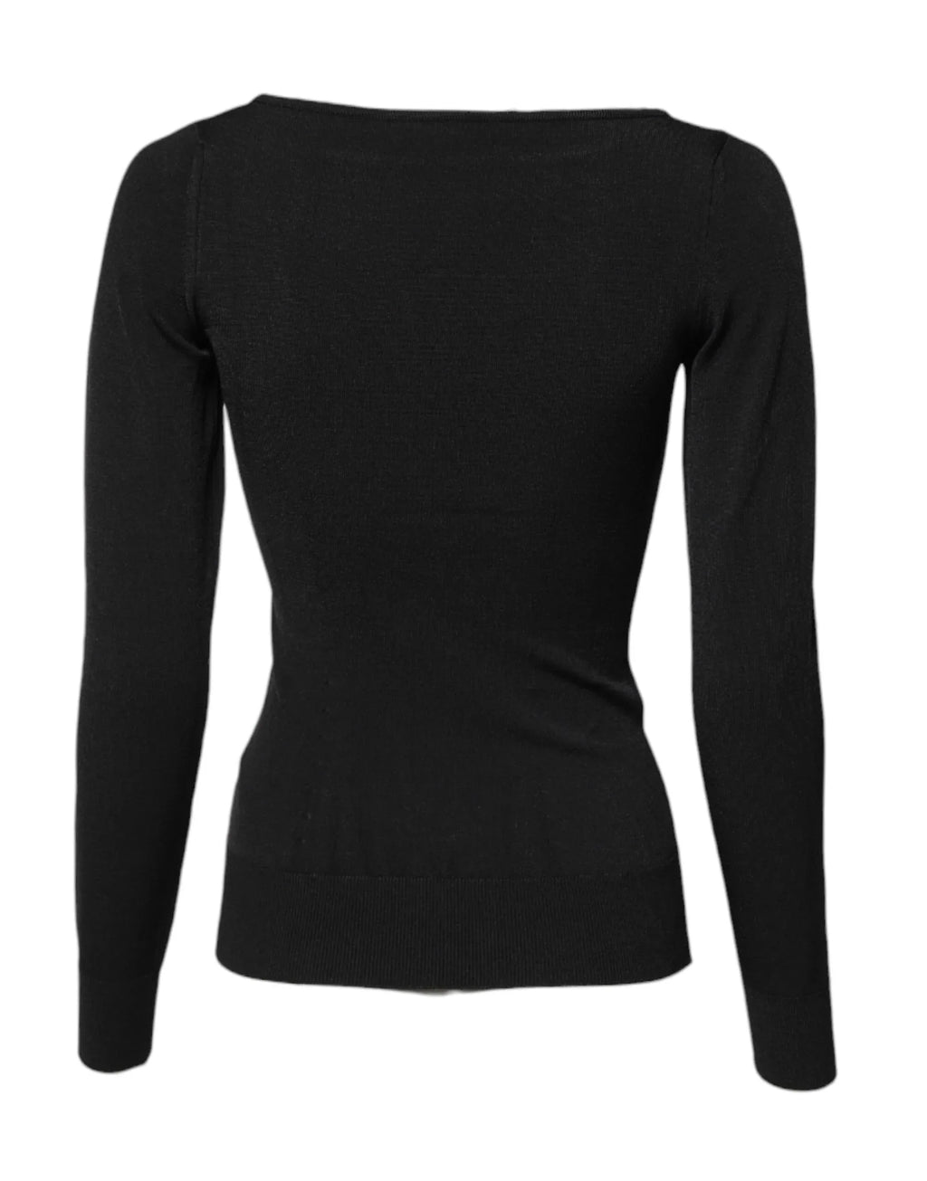 Dolce & Gabbana Black Viscose Long Sleeves Pullover Top - Zeiniez