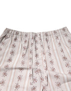 Dolce & Gabbana Beige Floral Print Cotton Men Pajama Set Sleepwear - Zeiniez