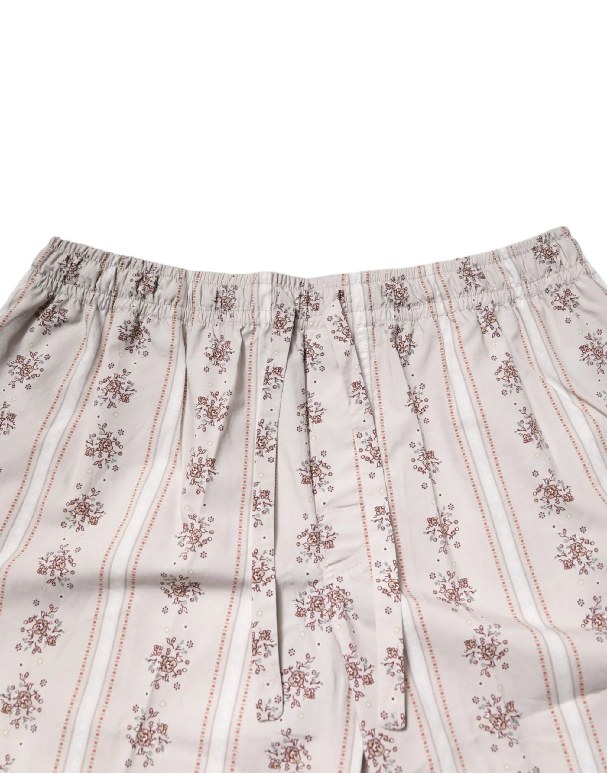 Dolce & Gabbana Beige Floral Print Cotton Men Pajama Set Sleepwear - Zeiniez