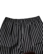Dolce & Gabbana Black White Stripes Cotton Men Pajama Set Sleepwear - Zeiniez