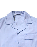 Dolce & Gabbana Light Blue DG Logo Cotton Men Pajama Set Sleepwear - Zeiniez