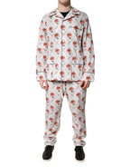 Dolce & Gabbana Multicolor Floral Print Cotton Pajama Set Sleepwear - Zeiniez