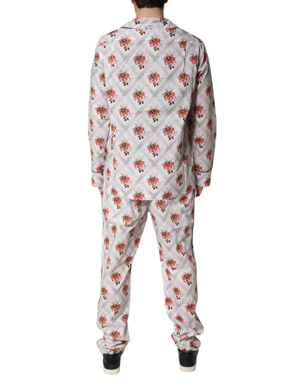 Dolce & Gabbana Multicolor Floral Print Cotton Pajama Set Sleepwear - Zeiniez