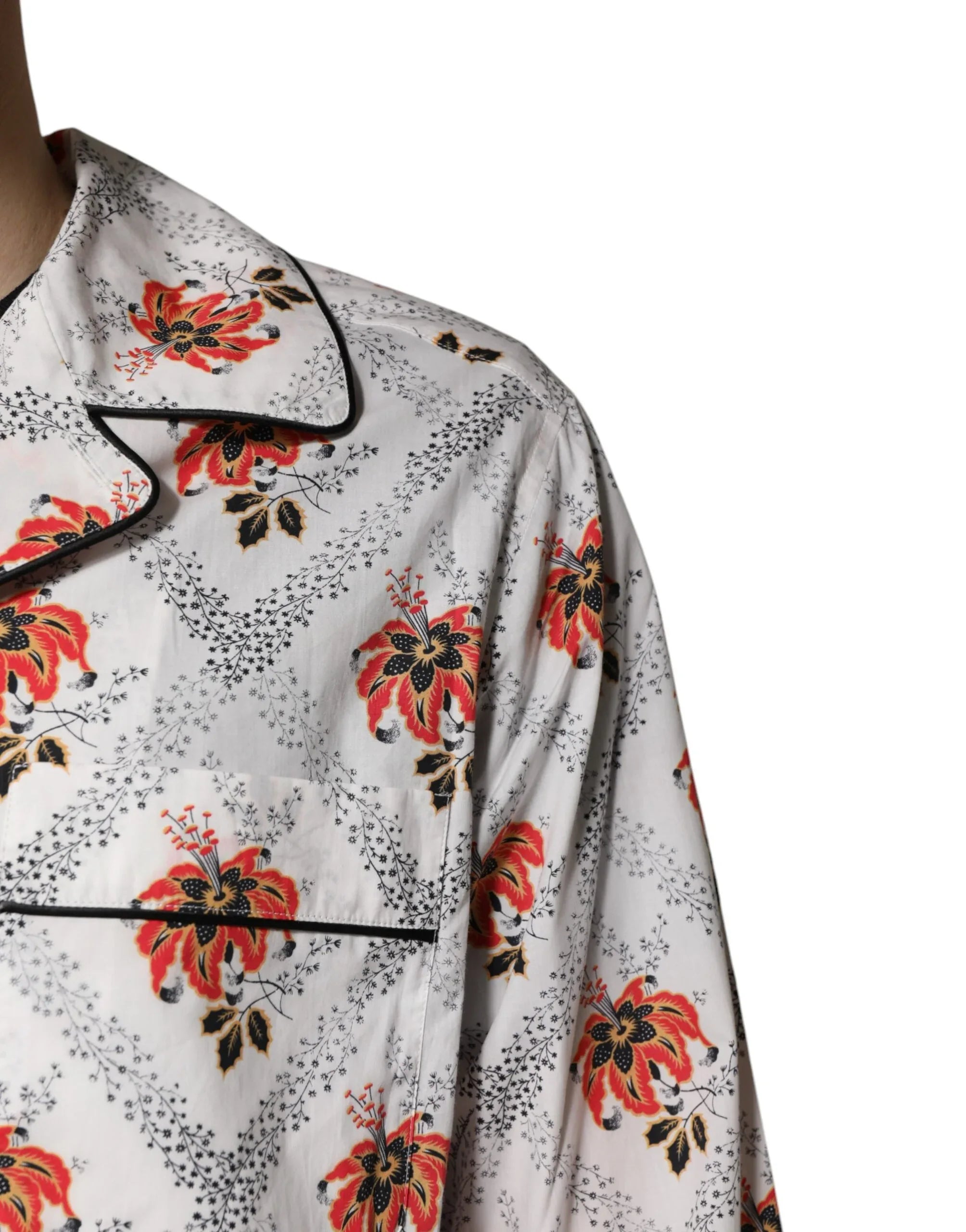 Dolce & Gabbana Multicolor Floral Print Cotton Pajama Set Sleepwear - Zeiniez