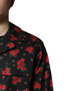Dolce & Gabbana Black Floral Print Cotton Men Pajama Set Sleepwear - Zeiniez