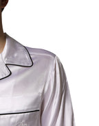 Dolce & Gabbana White Satin Silk Men Pajama Set Sleepwear - Zeiniez