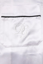 Dolce & Gabbana White Satin Silk Men Pajama Set Sleepwear - Zeiniez