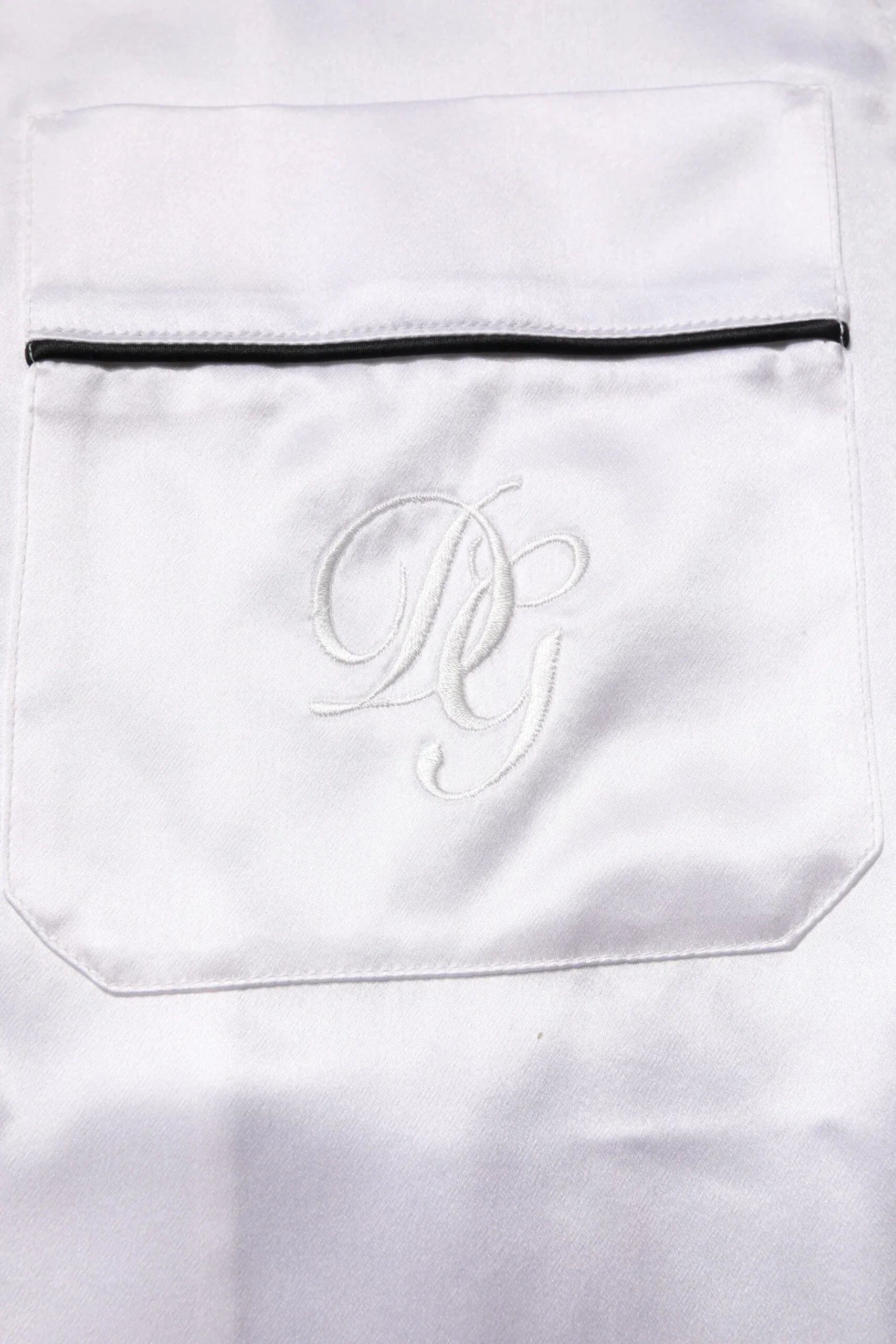 Dolce & Gabbana White Satin Silk Men Pajama Set Sleepwear - Zeiniez