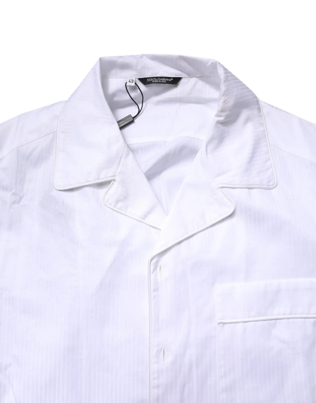 Dolce & Gabbana White Cotton Shirt Pants Pajama Set Sleepwear - Zeiniez