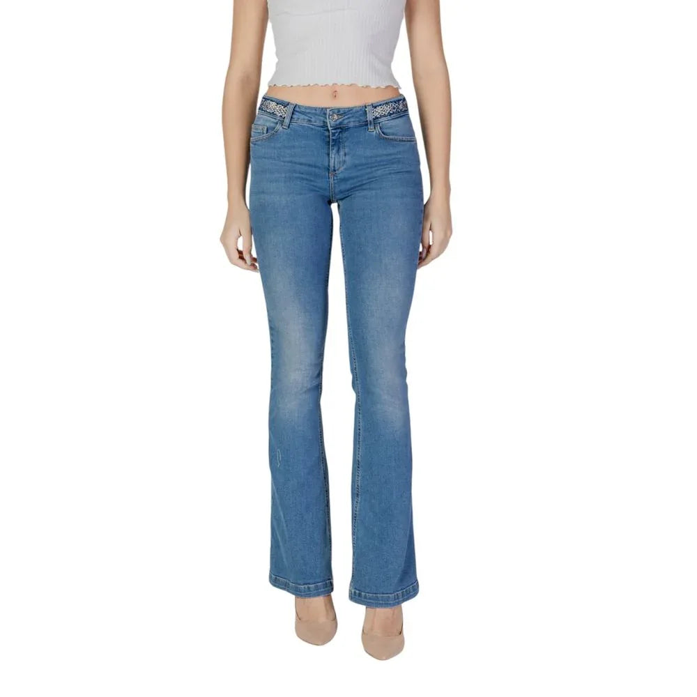 Liu Jo Light Blue Cotton Bootcut Jeans - Zeiniez