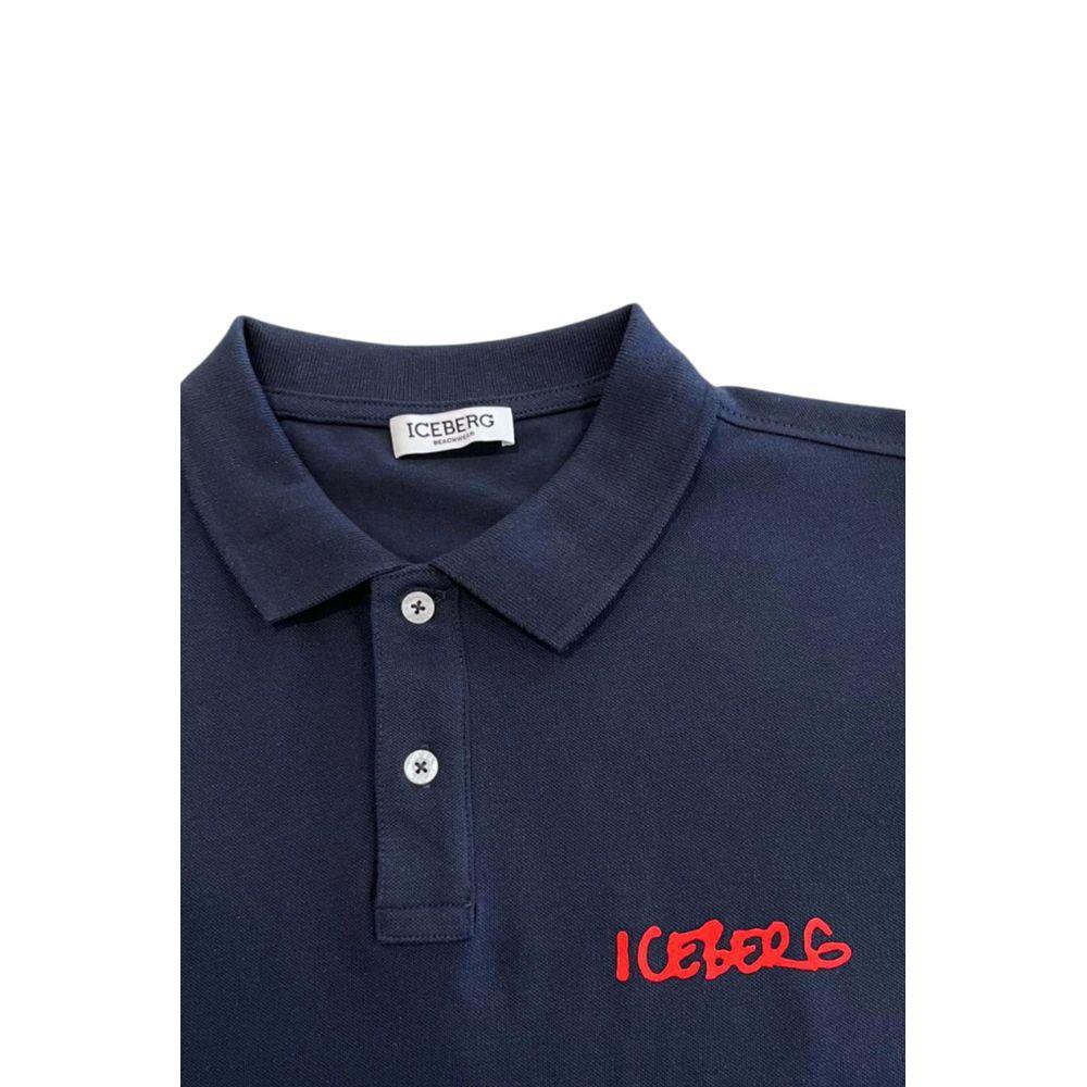 Iceberg Blue Cotton Men Polo Shirt - Zeiniez