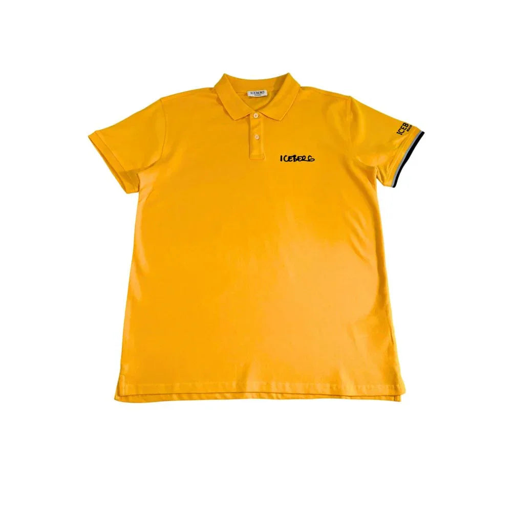 Iceberg Yellow Cotton Men Polo Shirt - Zeiniez