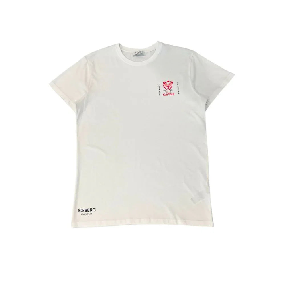 Iceberg White Cotton Men T-Shirt - Zeiniez