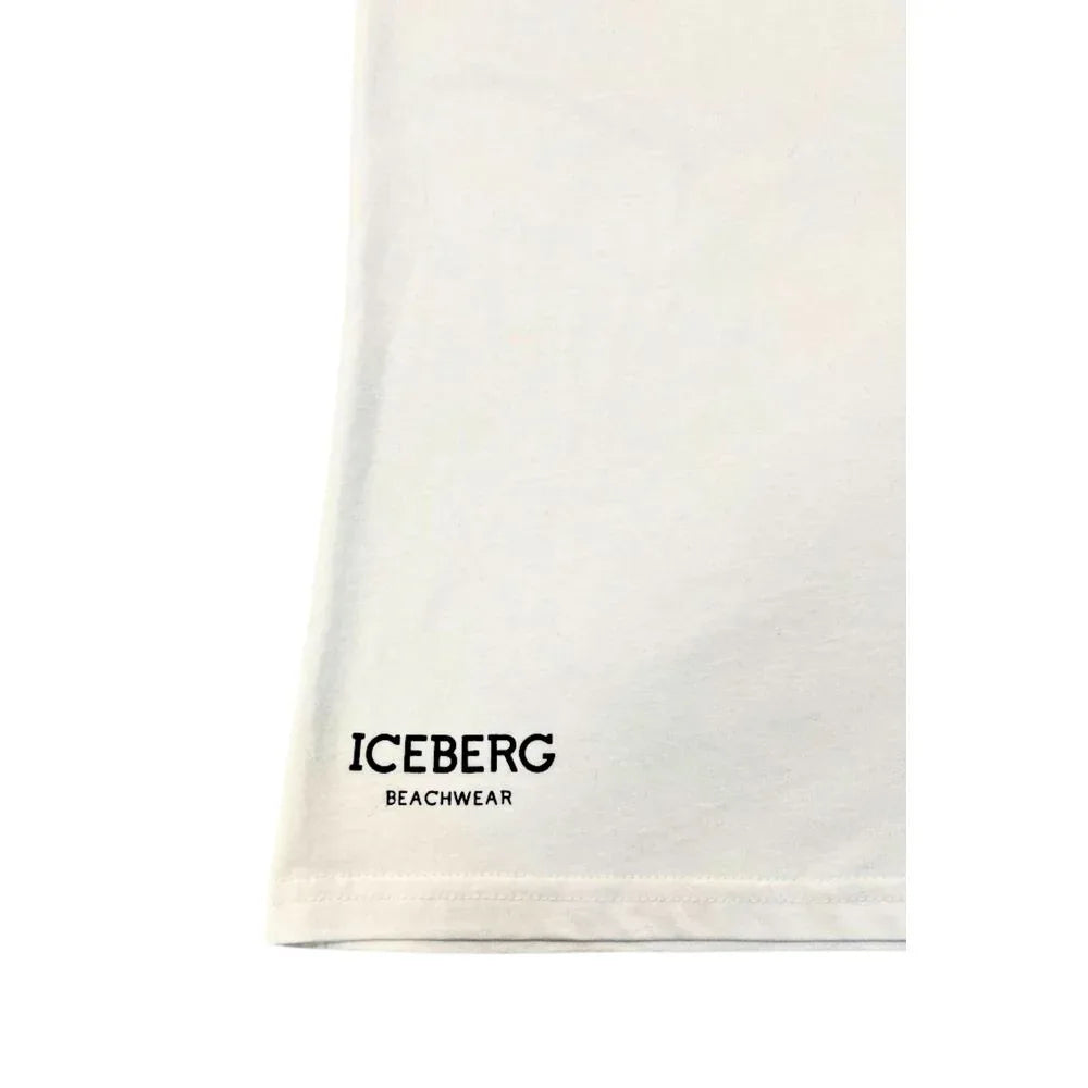 Iceberg White Cotton Men T-Shirt - Zeiniez