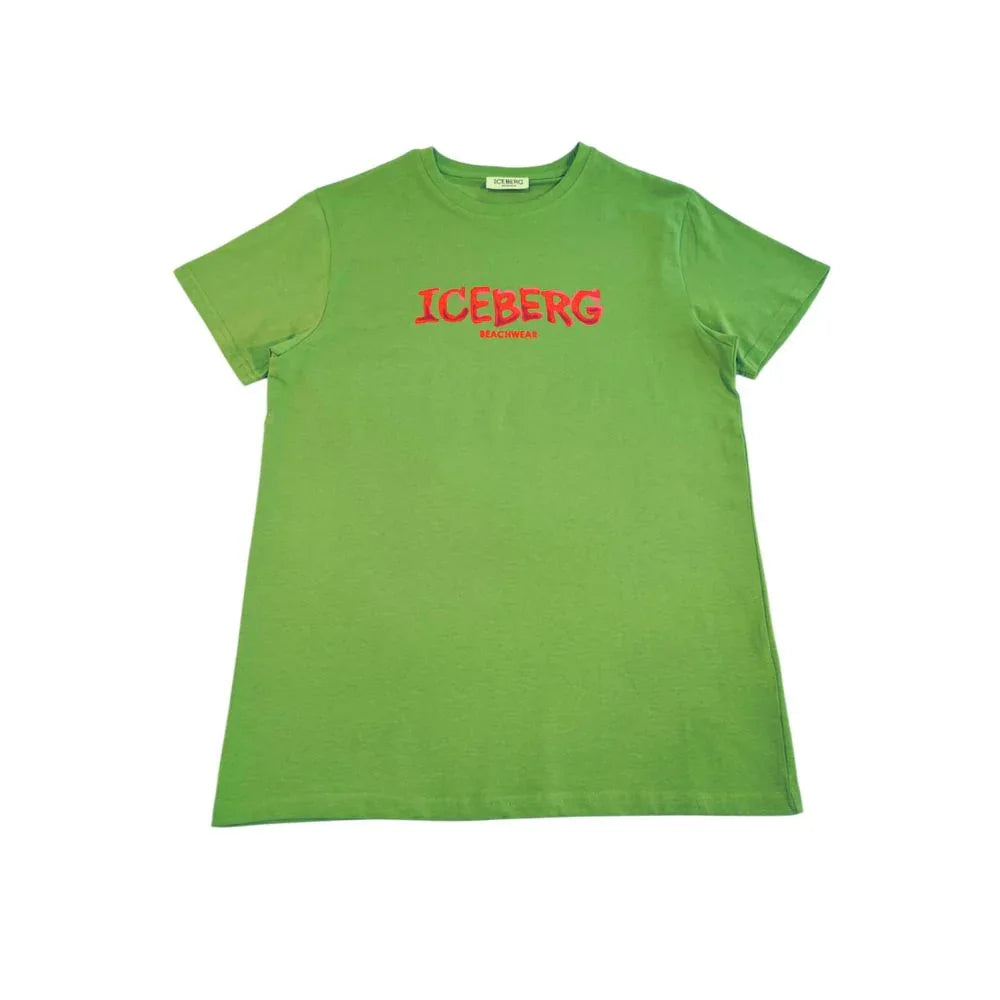 Iceberg Green Cotton Men T-Shirt - Zeiniez