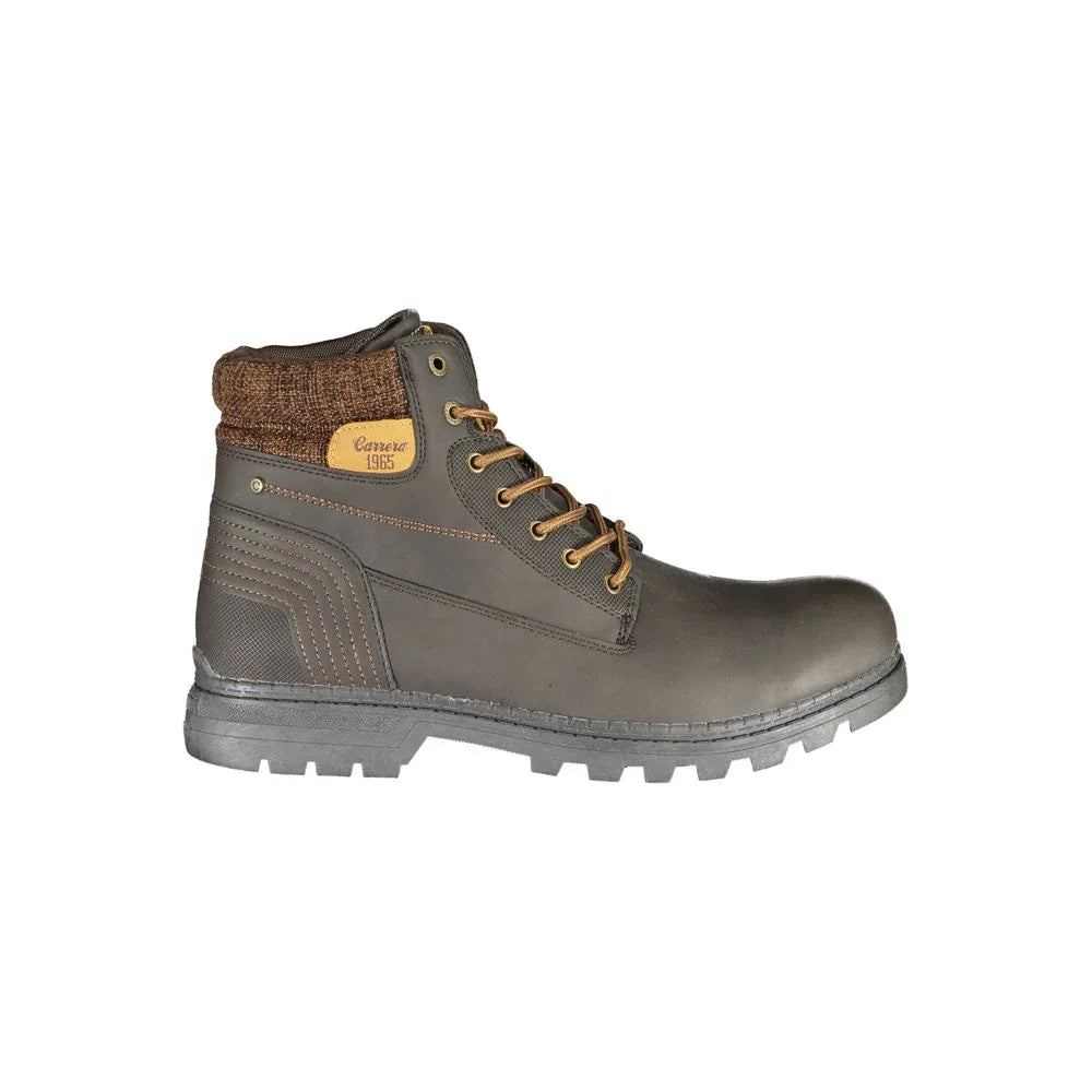 Carrera Marrone Polyurethane Mens Boot - Zeiniez