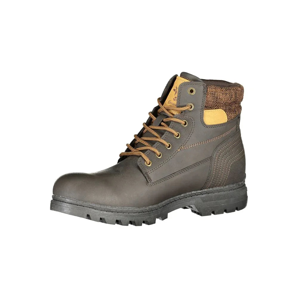 Carrera Marrone Polyurethane Mens Boot - Zeiniez