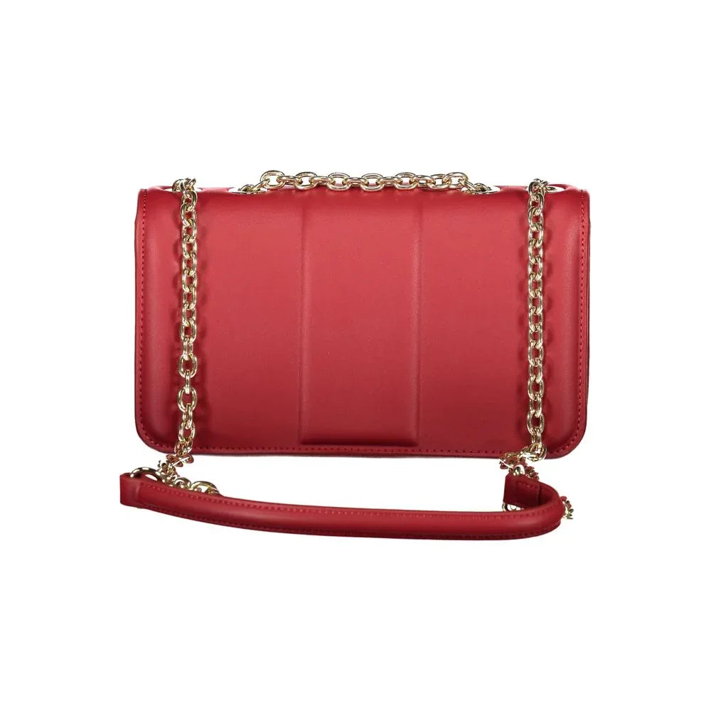 Mario Valentino Rosso Polyurethane Women Shoulder Bag - Zeiniez