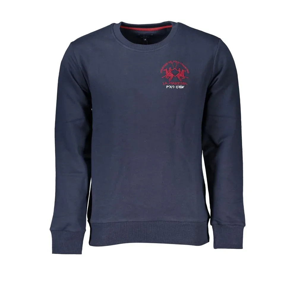 La Martina Blue Cotton Men's Sweatshirt - Zeiniez