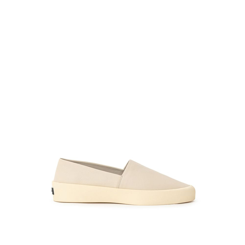 Fear Of God Beige Leather Slip-On Loafer - Zeiniez