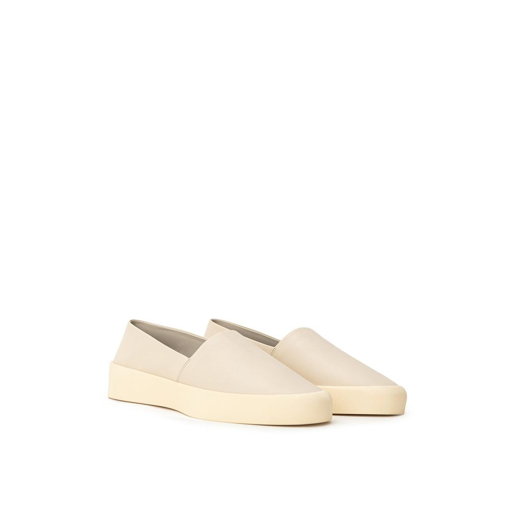 Fear Of God Beige Leather Slip-On Loafer - Zeiniez
