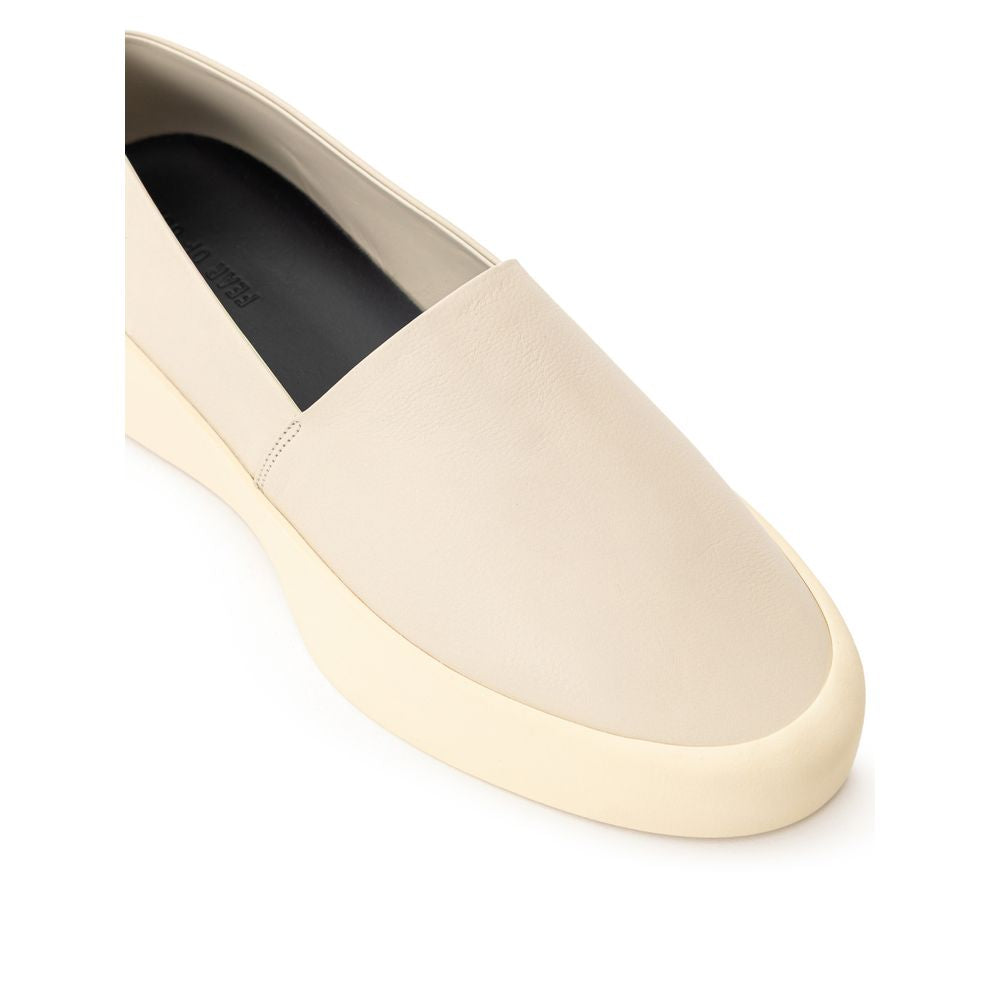 Fear Of God Beige Leather Slip-On Loafer - Zeiniez