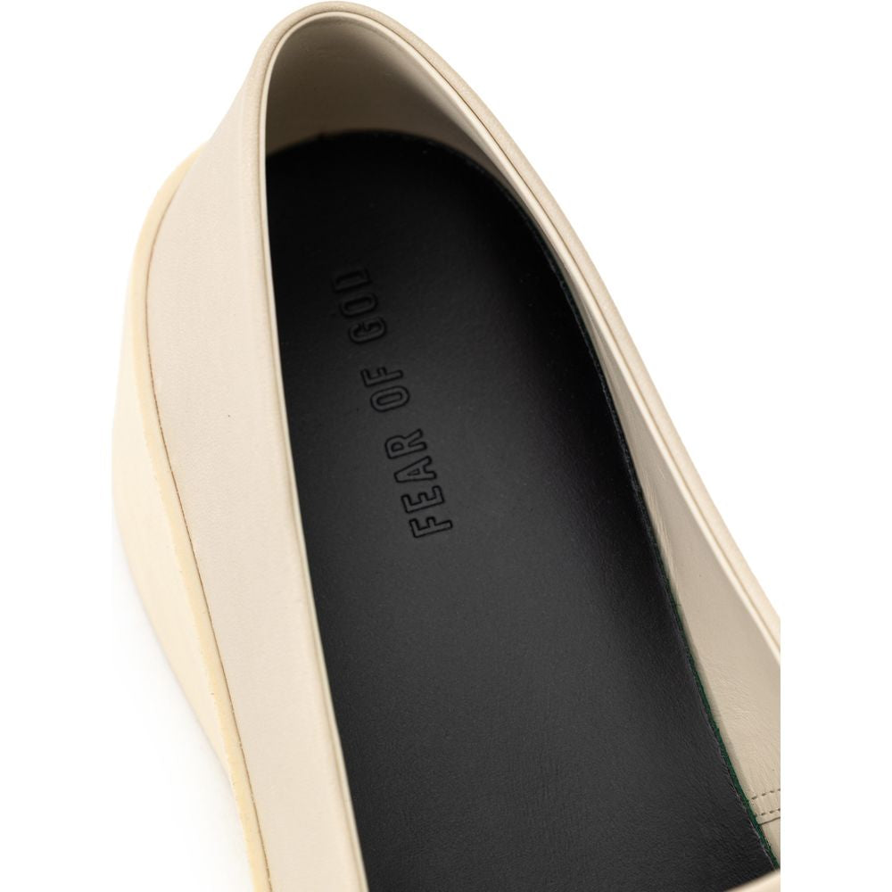 Fear Of God Beige Leather Slip-On Loafer - Zeiniez