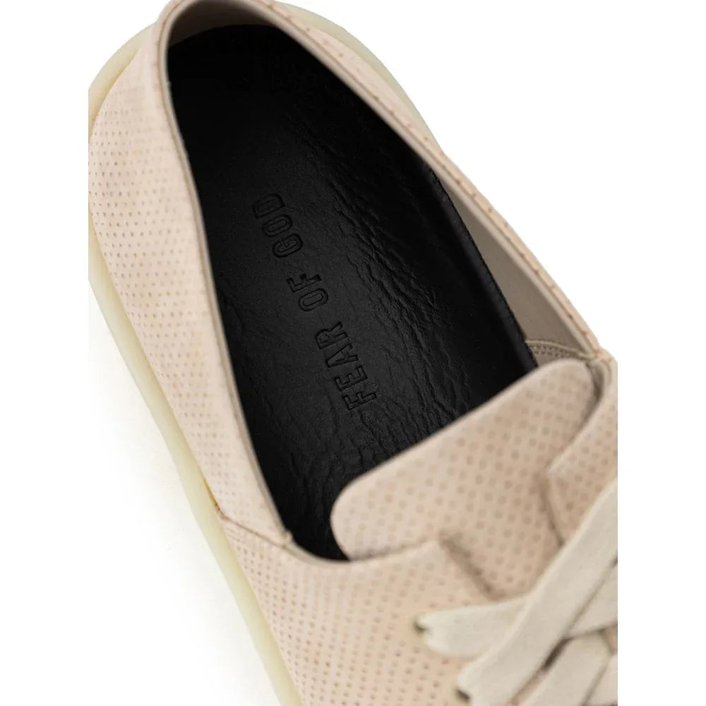 Fear Of God Beige Leather Low Top Sneakers - Zeiniez