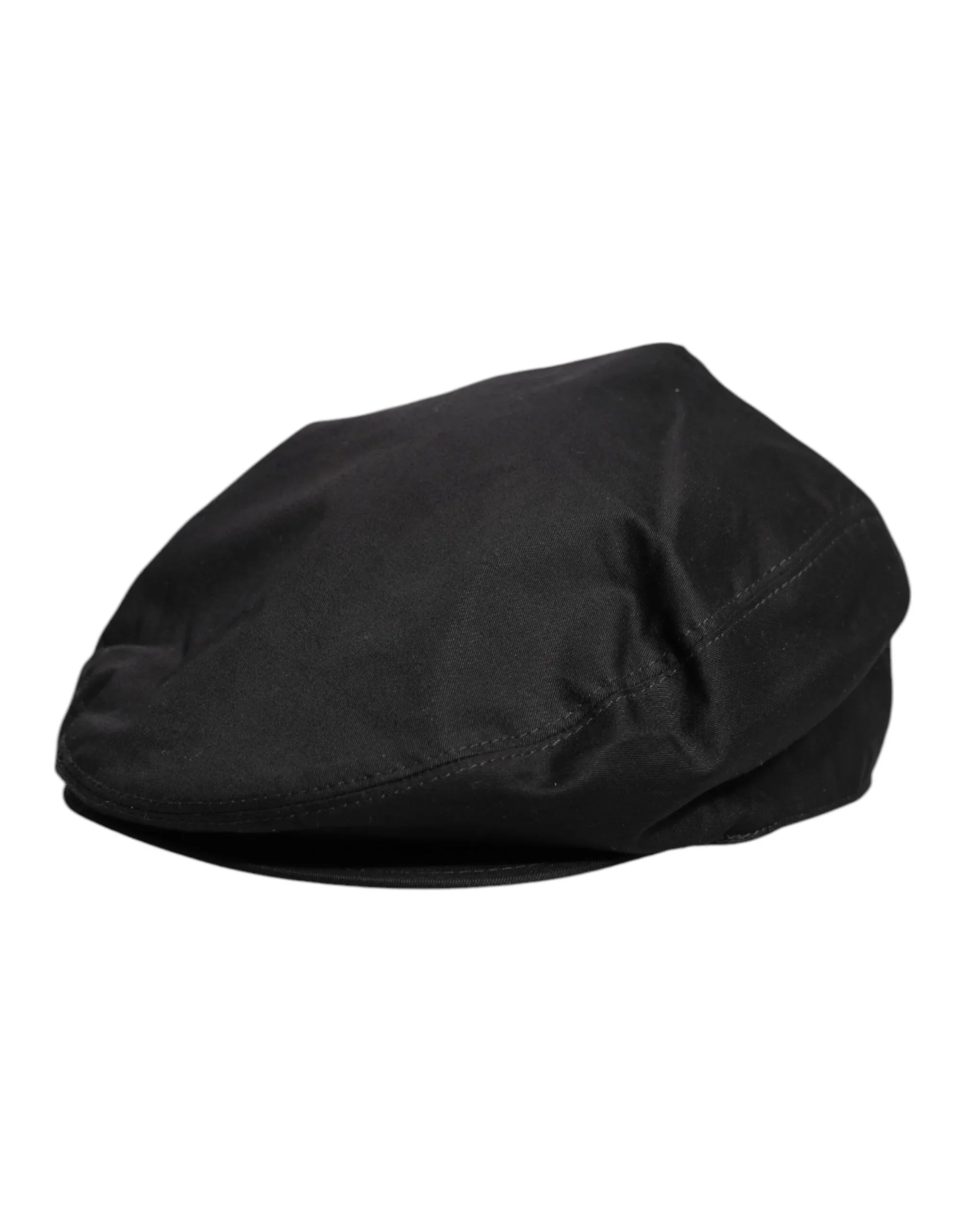 Dolce & Gabbana Black Cotton Newsboy Capello Cabbie Hat - Zeiniez