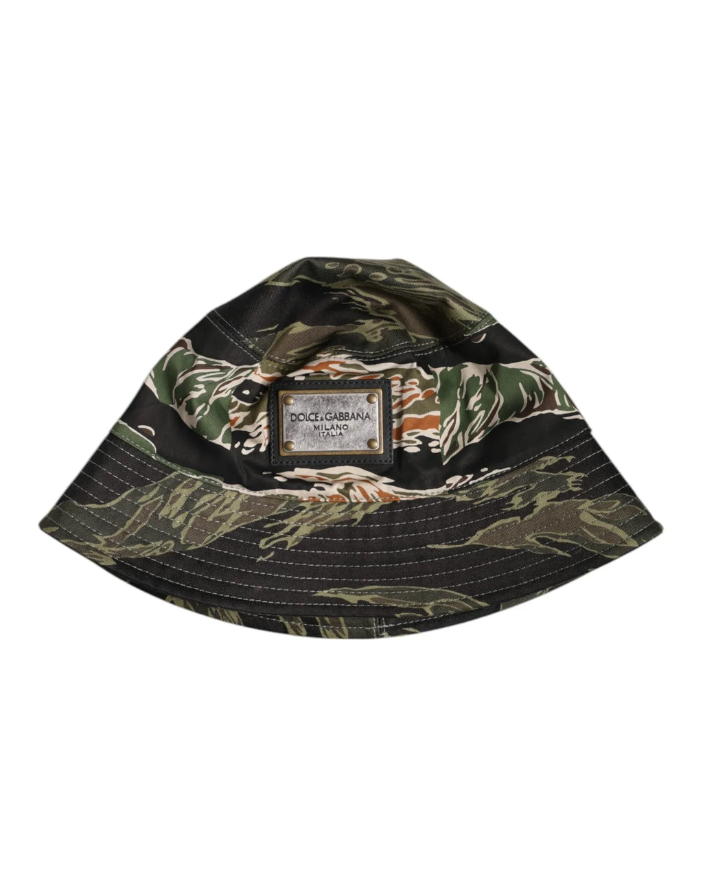 Dolce & Gabbana Multicolor DG Plaque Wide Brim Bucket Hat - Zeiniez