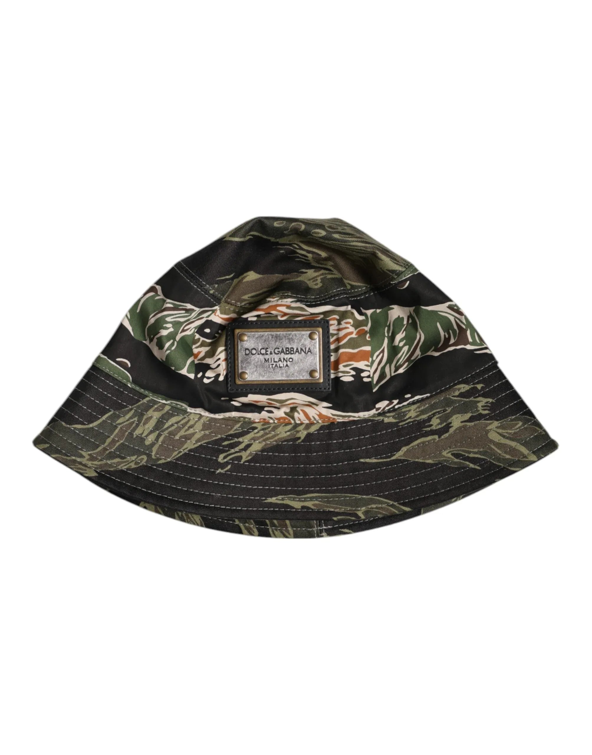 Dolce & Gabbana Multicolor DG Plaque Wide Brim Bucket Hat - Zeiniez