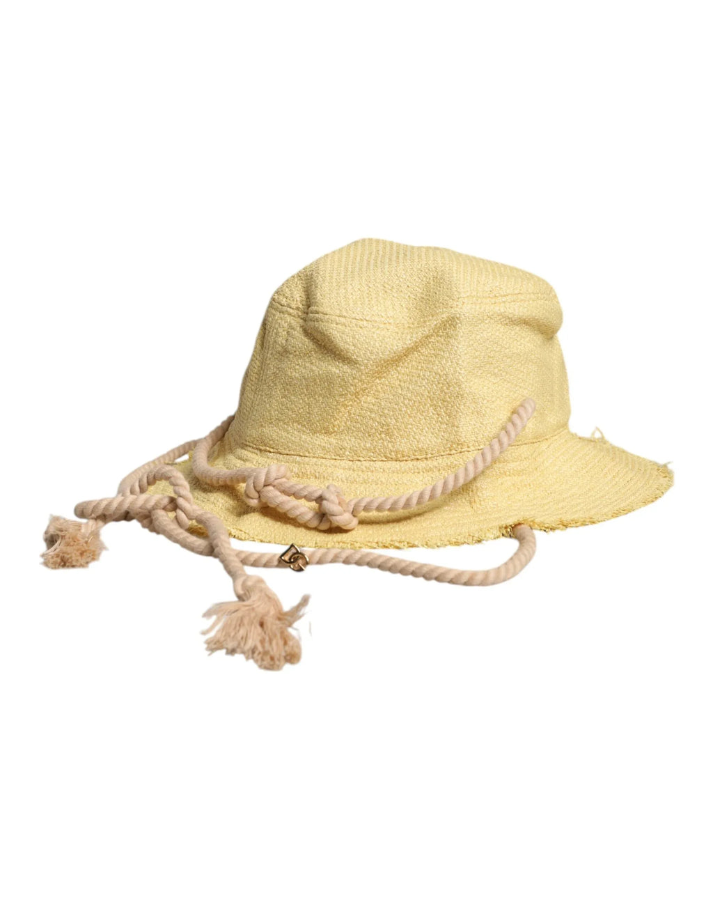 Dolce & Gabbana Yellow Cotton Wide Brim Bucket - Zeiniez