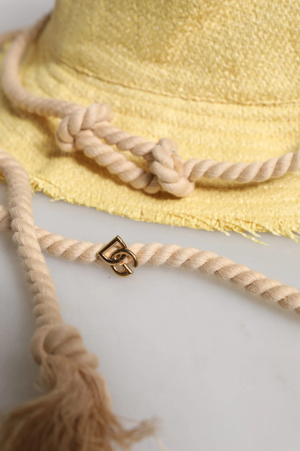 Dolce & Gabbana Yellow Cotton Wide Brim Bucket - Zeiniez
