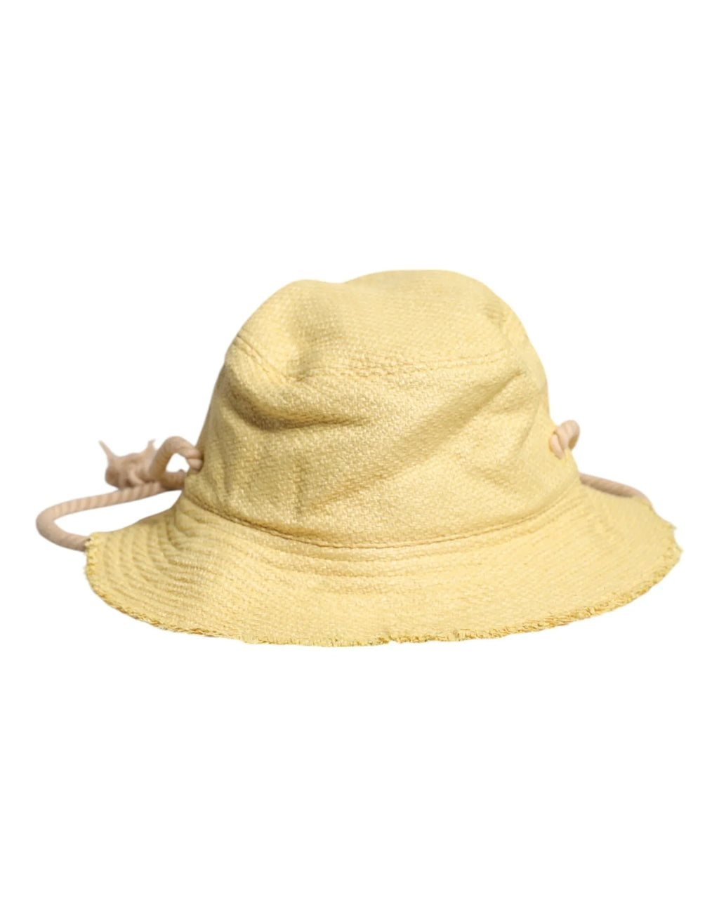 Dolce & Gabbana Yellow Cotton Wide Brim Bucket - Zeiniez