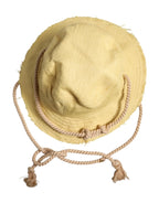 Dolce & Gabbana Yellow Cotton Wide Brim Bucket - Zeiniez