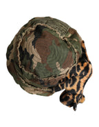 Dolce & Gabbana Multicolor Leopard Embellish Wide Brim Bucket Hat - Zeiniez
