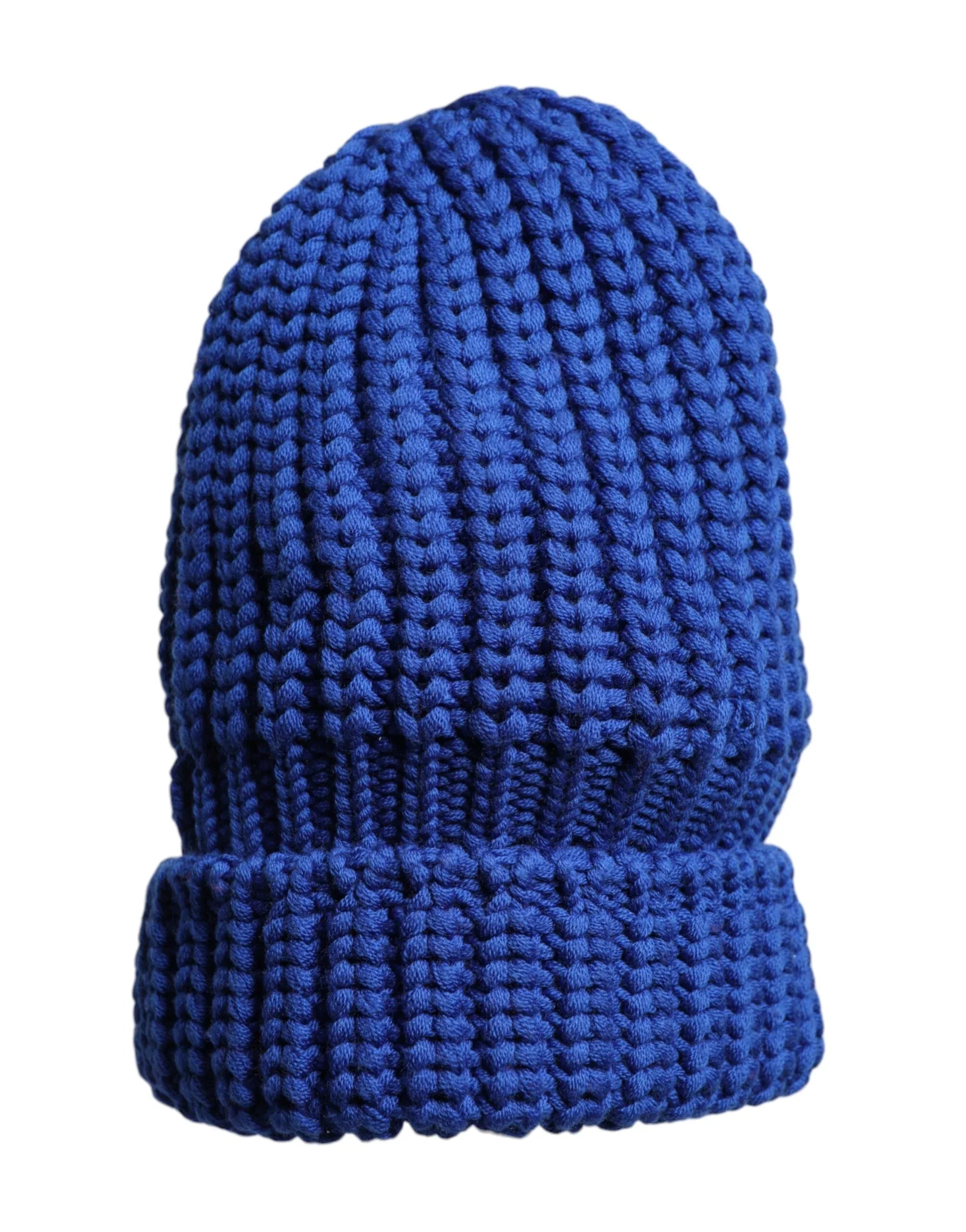 Dolce & Gabbana Blue Wool Knitted Winter Beanie Hat - Zeiniez