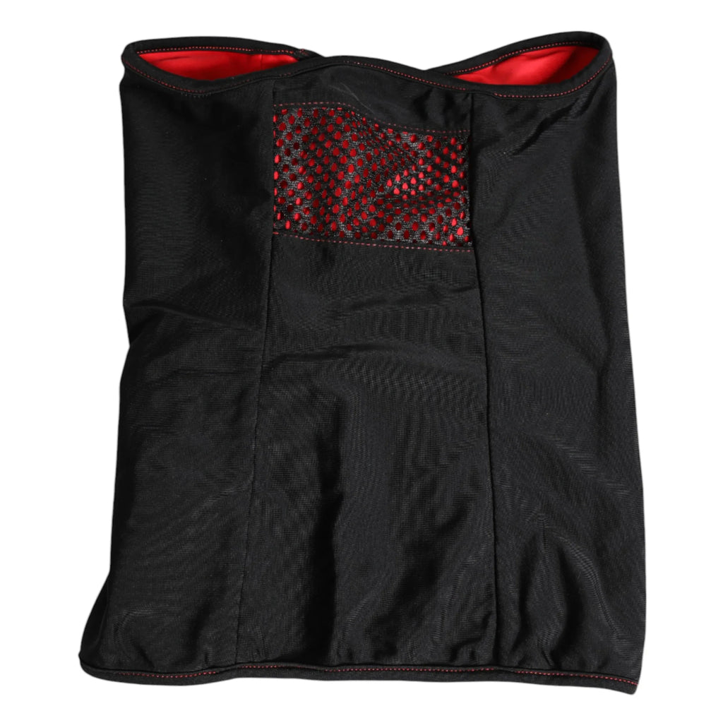 Dolce & Gabbana Black Nylon Knitted Neck Warmer Balaclava Scarf - Zeiniez