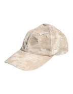 Dolce & Gabbana Beige Tattered Cotton 6 Panels Baseball Cap - Zeiniez
