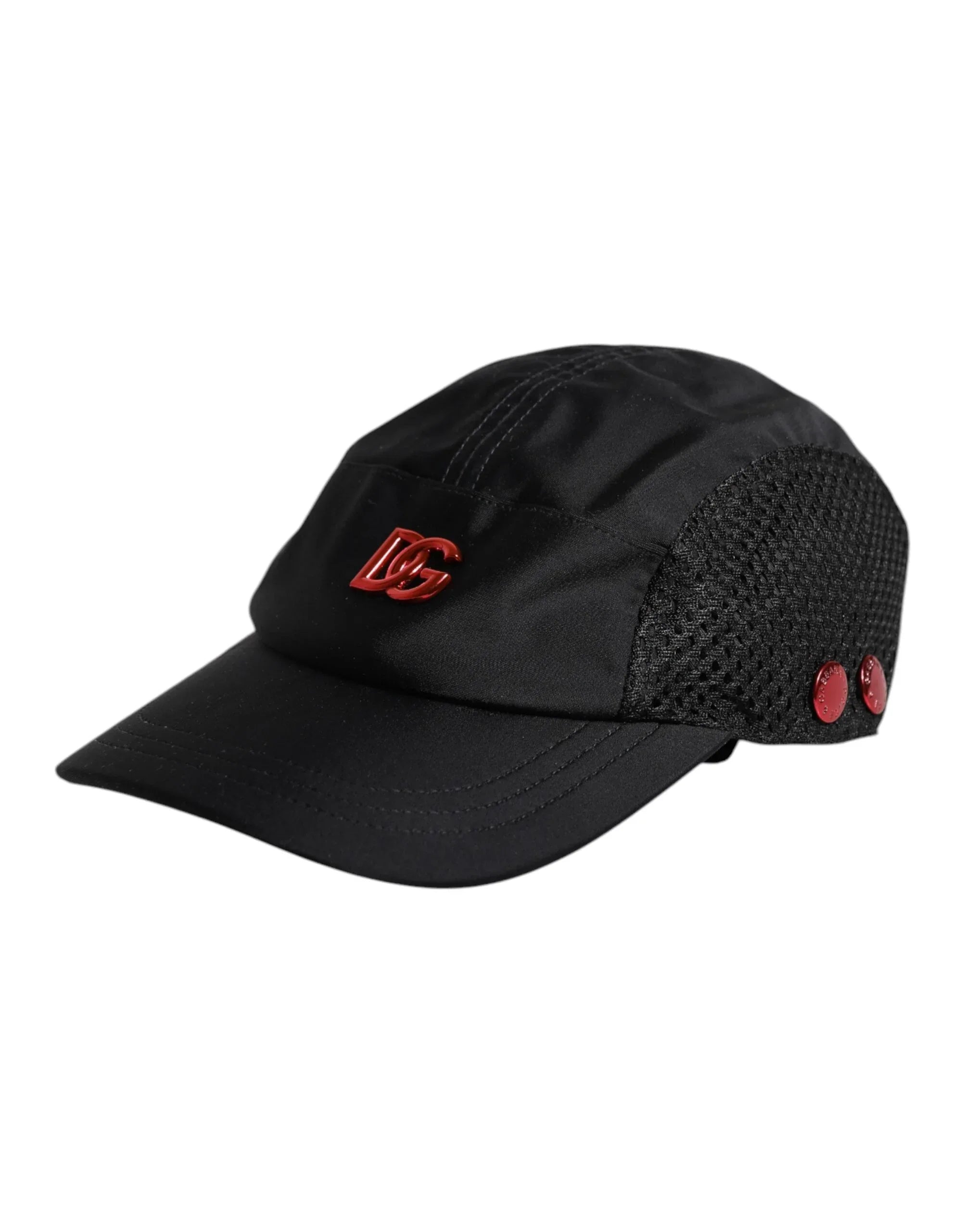 Dolce & Gabbana Black Nylon Logo 6 Panels Baseball Cap - Zeiniez