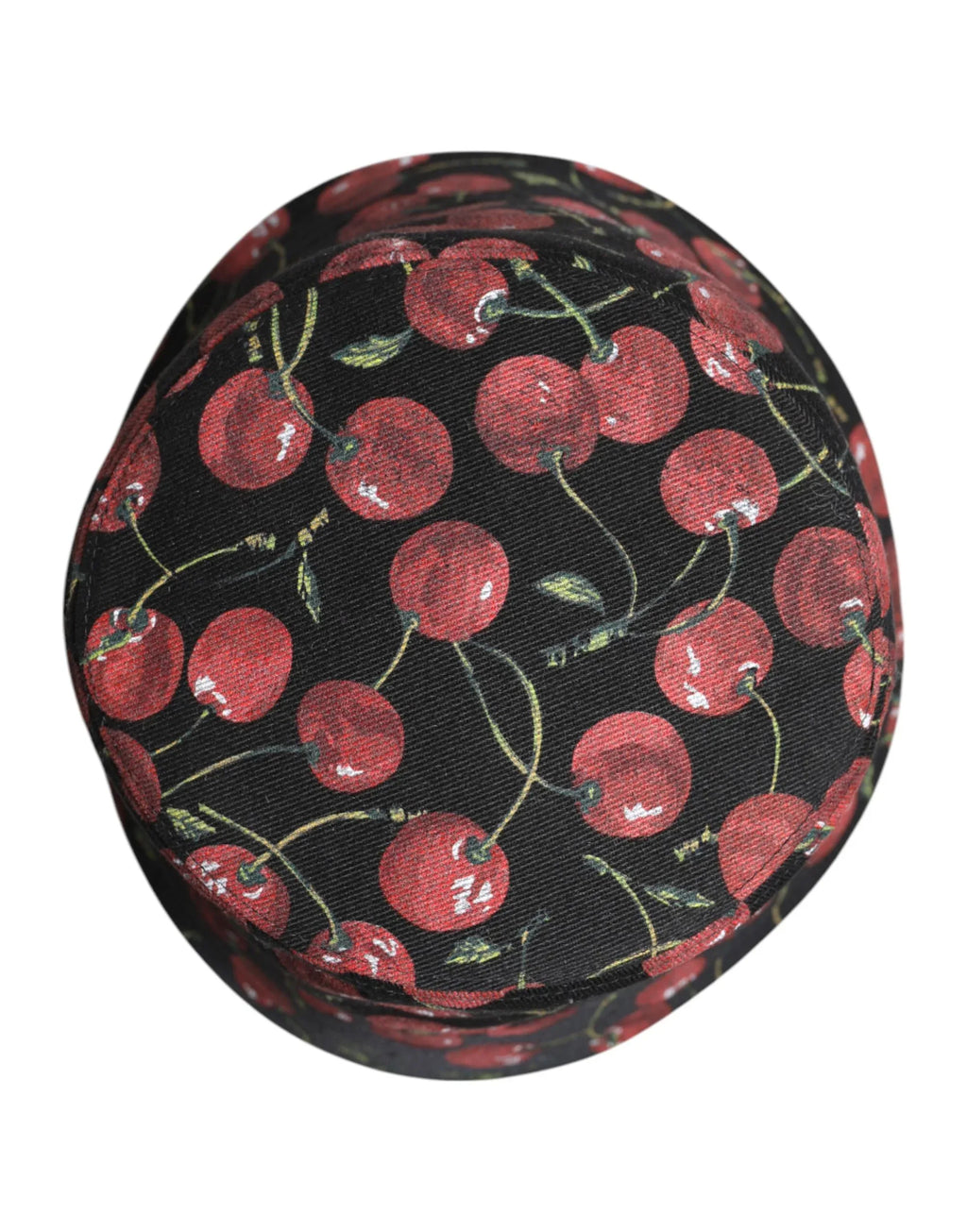 Dolce & Gabbana Black Cotton Printed Wide Brim Bucket Hat - Zeiniez